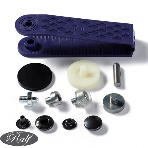 Capse anorak cu fixare prin presare, 15mm, negru oxidat - Prym 390302